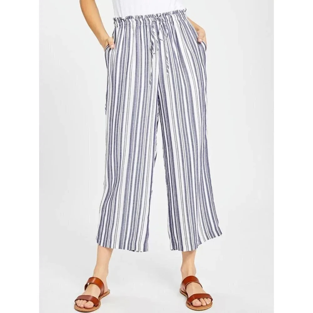 Gentle Fawn Lexington Navy Striped Wide Leg Pant